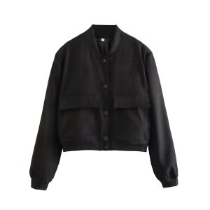 LadyCrop - Cropped de Manga Longa com Bolso