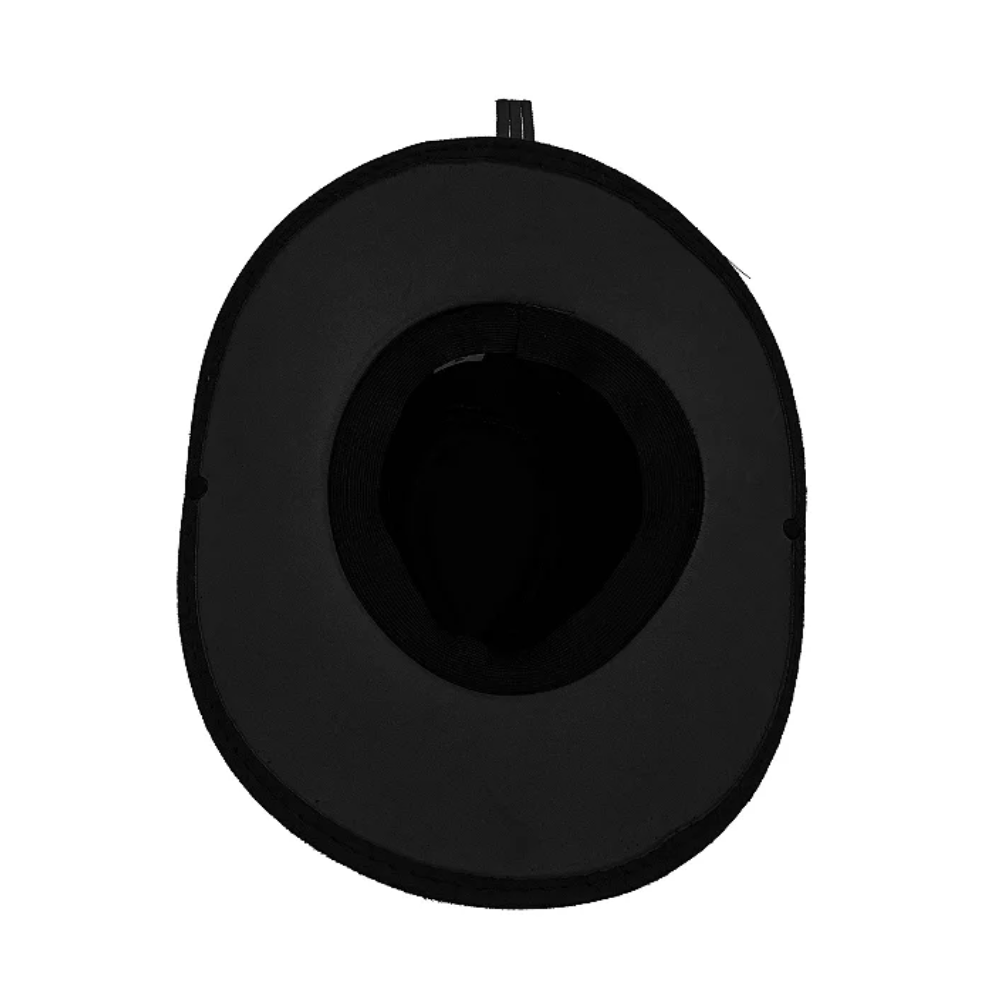 Chapéu Camurça Dobravel C/ Botão Lateral Boiadeiro Preto - Imagem 3