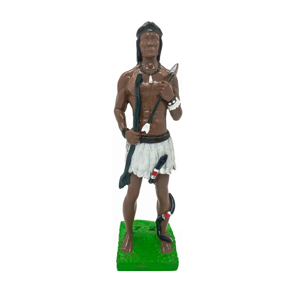 Caboclo de Resina 25cm realista estátua