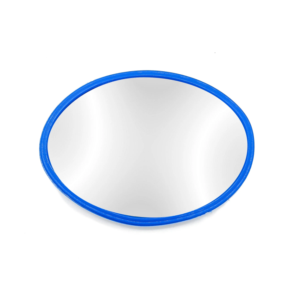 Espelho Oval Azul P/ Oferenda Pequeno De Bolso