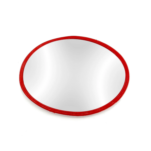 Espelho Oval Vermelho P/ Oferenda Pequeno De Bolso