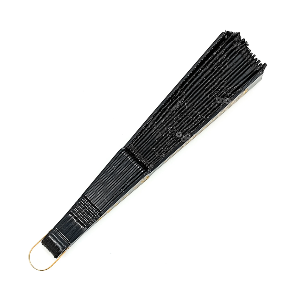 Leque Simples Preto Cigana Com Paete E Renda - Imagem 2