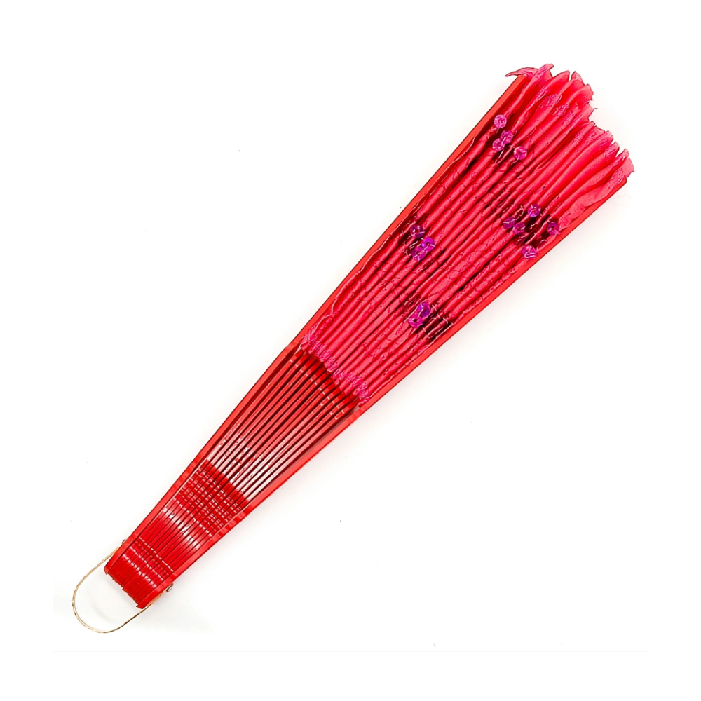 Leque Simples Rosa Cigana Com Paete E Renda - Imagem 2