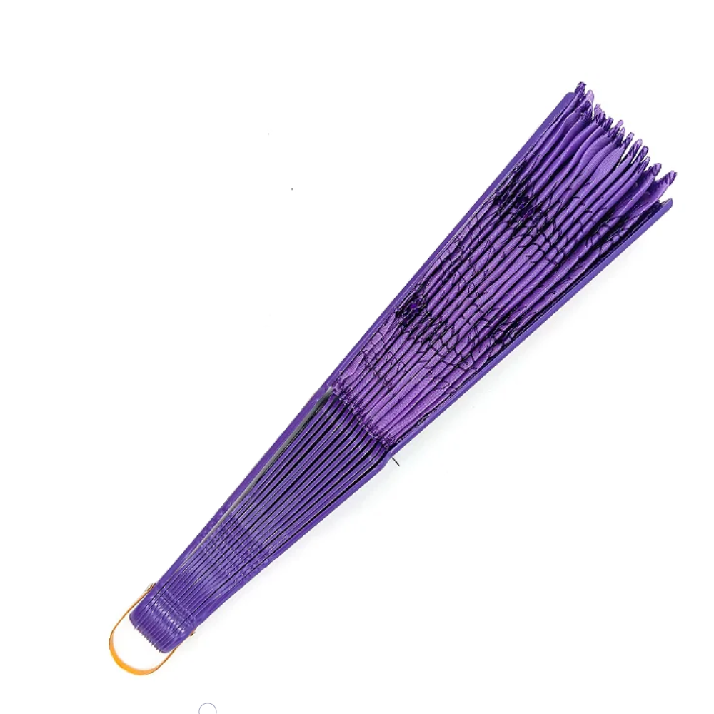 Leque Simples Roxo/Roxo Cigana Com Paete E Renda - Imagem 2