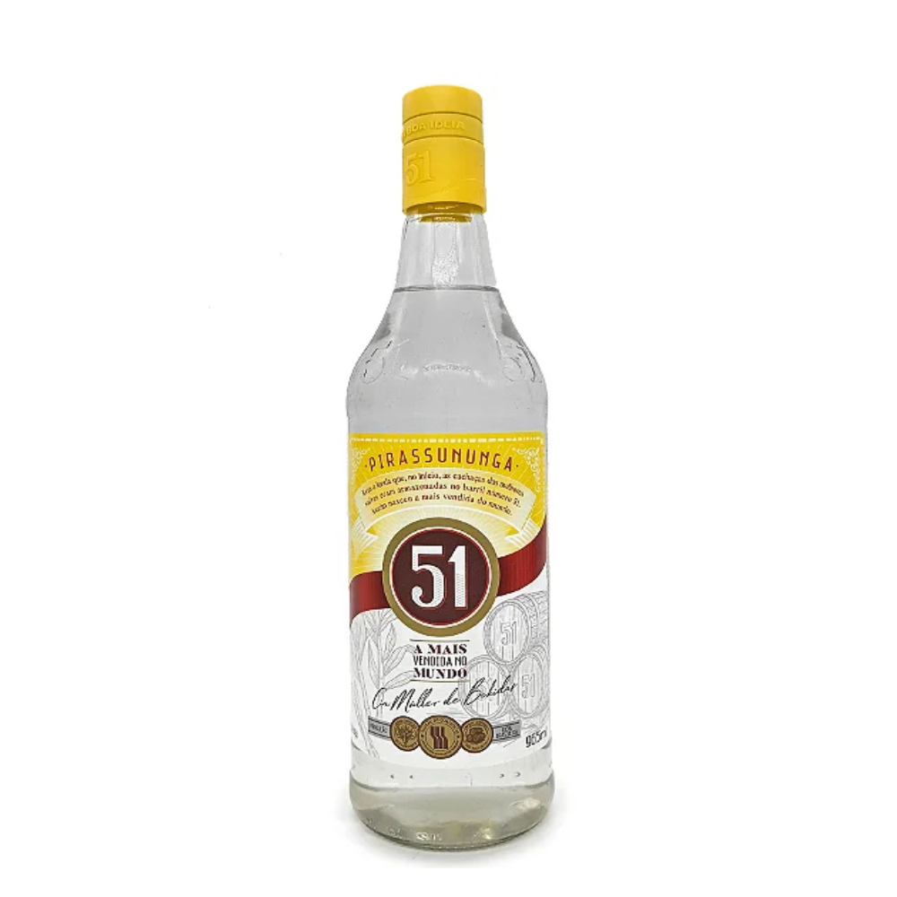 Pinga Cachaça Aguardente De Cana 965ML 51 Pirassununga