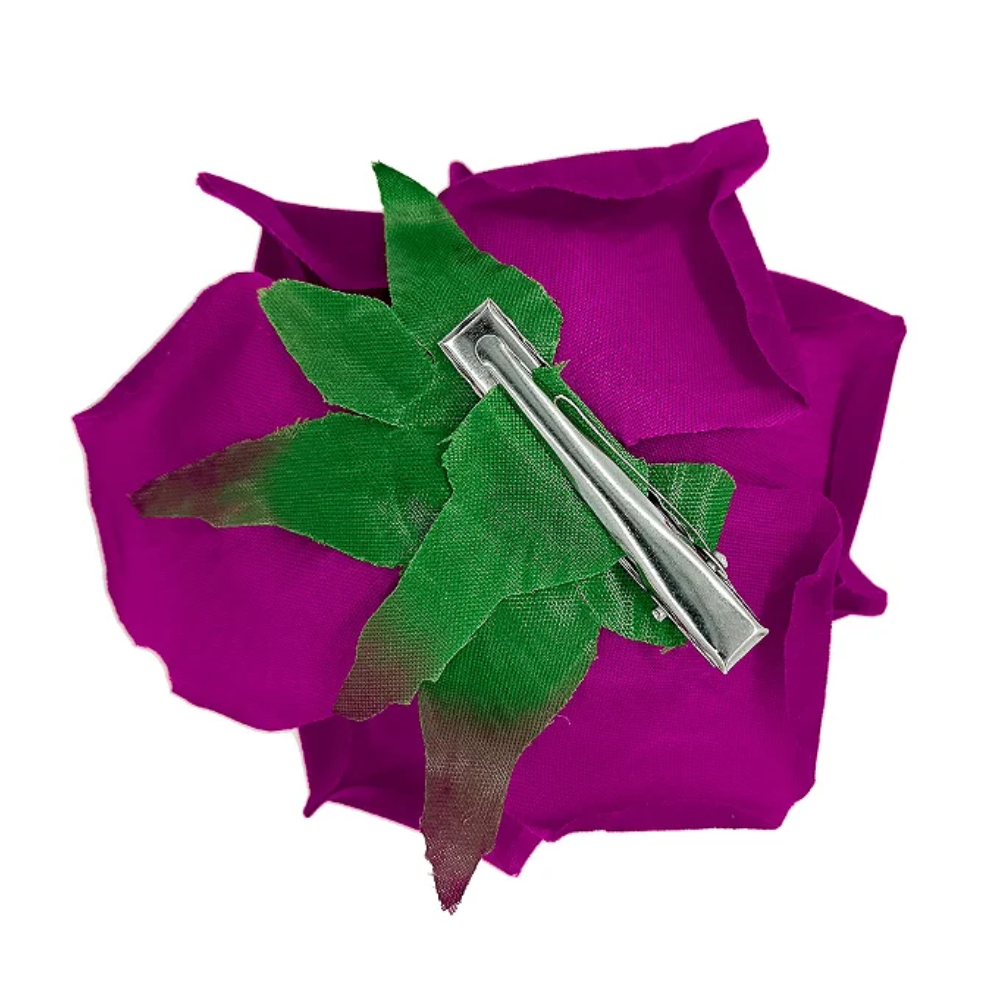 Presilha Rosa Flor Roxa De Cabelo Para Pombagira E Cigana - Imagem 3