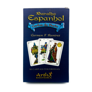 Baralho Espanhol Com 50 Cartas Da Sorte Plastificadas + Manual