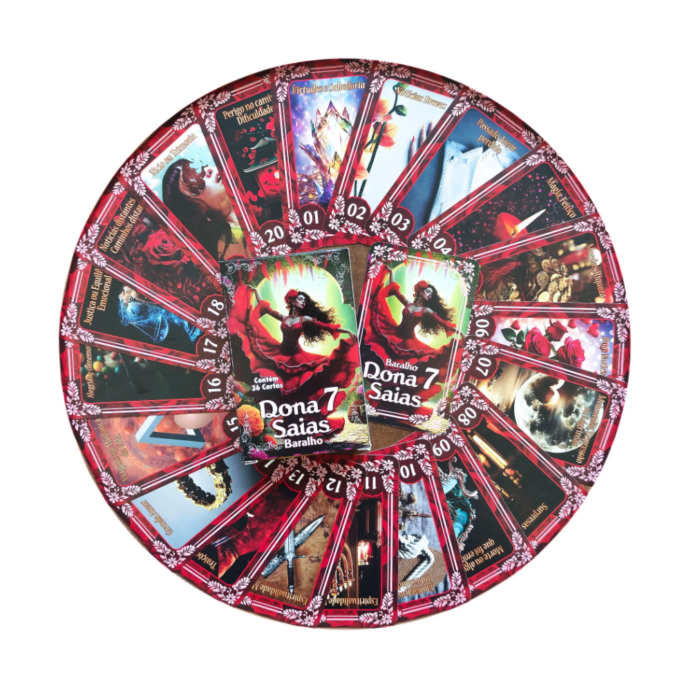 Baralho Tarot Dona Sete Saias Com 36 Cartas + Manual - Imagem 2