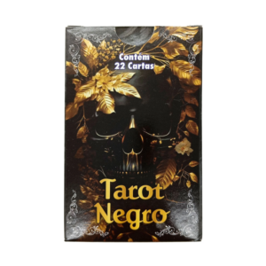 Baralho Tarot Negro Com 22 Cartas + Manual