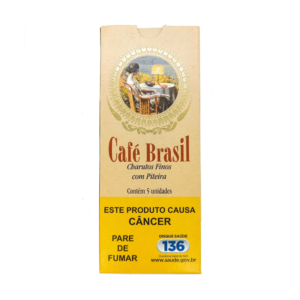 Charuto Fino C/ Piteira Café Brasil Cigarrilha Caixa 5Un Neutro