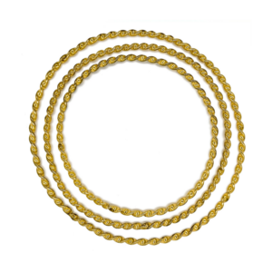 Conjunto Jogo De Ibo Torcido Dourado Kit 3 Idé Para Pescoço