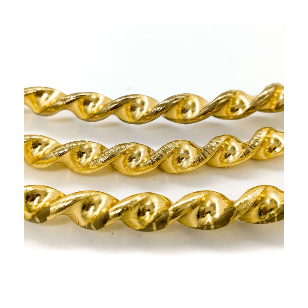 Conjunto Jogo De Ibo Torcido Dourado Kit 3 Idé Para Pescoço - Imagem 2