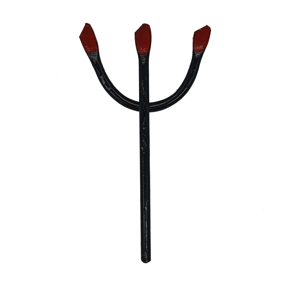 Garfo Tridente Preto Pombogira Receptivo 9Cm Ferro Ferragem