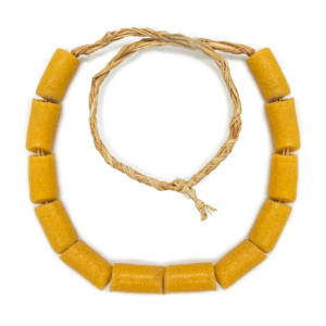 Guia Africana Colar Monjolo De Coral Natural Amarelo