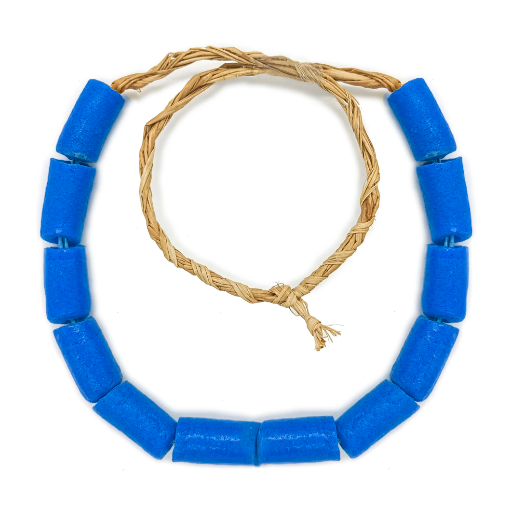 Guia Africana Colar Monjolo De Coral Natural Azulão