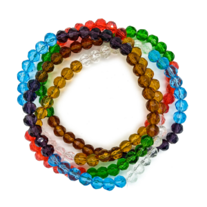 Guia Cristal De Vidro 8MM 7 Linhas Cores