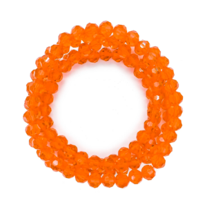Guia Cristal De Vidro 8MM Laranja