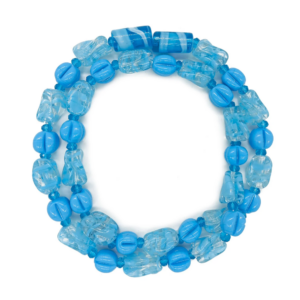 Guia Em Firmas De Murano Candomblé Azul/Branco M1