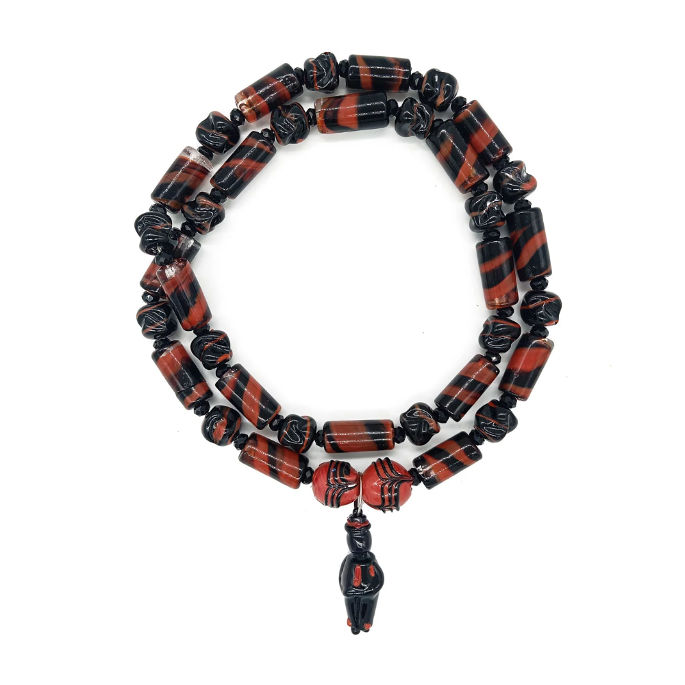 Guia Em Firmas De Murano Candomblé Preto/Vermelho M5