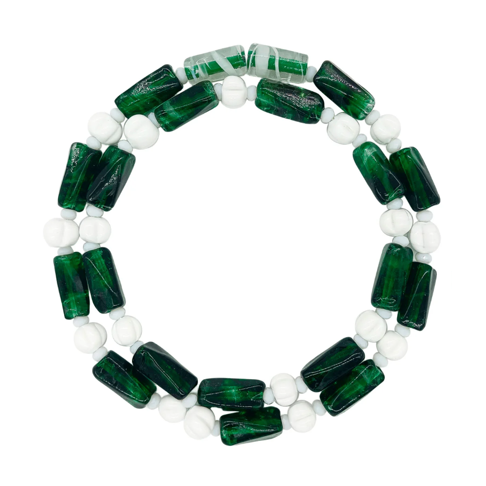 Guia Em Firmas De Murano Candomblé Verde/Incolor M3