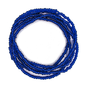 Guia Missanga Azul Marinho Miçanga Transparente (60CM)