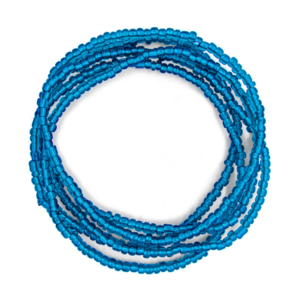 Guia Missanga Azul Miçanga Transparente (45CM)