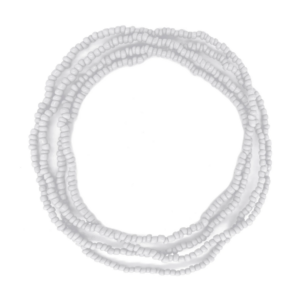 Guia Missanga Branco Miçanga Leitosa (60CM)