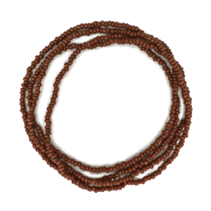 Guia Missanga Marrom Miçanga Leitosa (60CM)