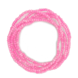 Guia Missanga Rosa Perolado Miçanga Leitosa (60CM)