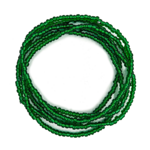 Guia Missanga Verde Miçanga Transparente (45CM)