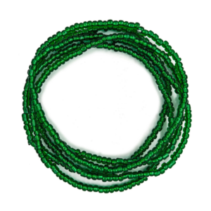 Guia Missanga Verde Miçanga Transparente (60CM)