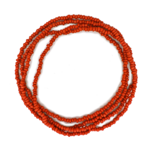 Guia Missanga Vermelho Miçanga Leitosa (60CM)