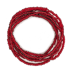 Guia Missanga Vermelho Miçanga Transparente (45CM)
