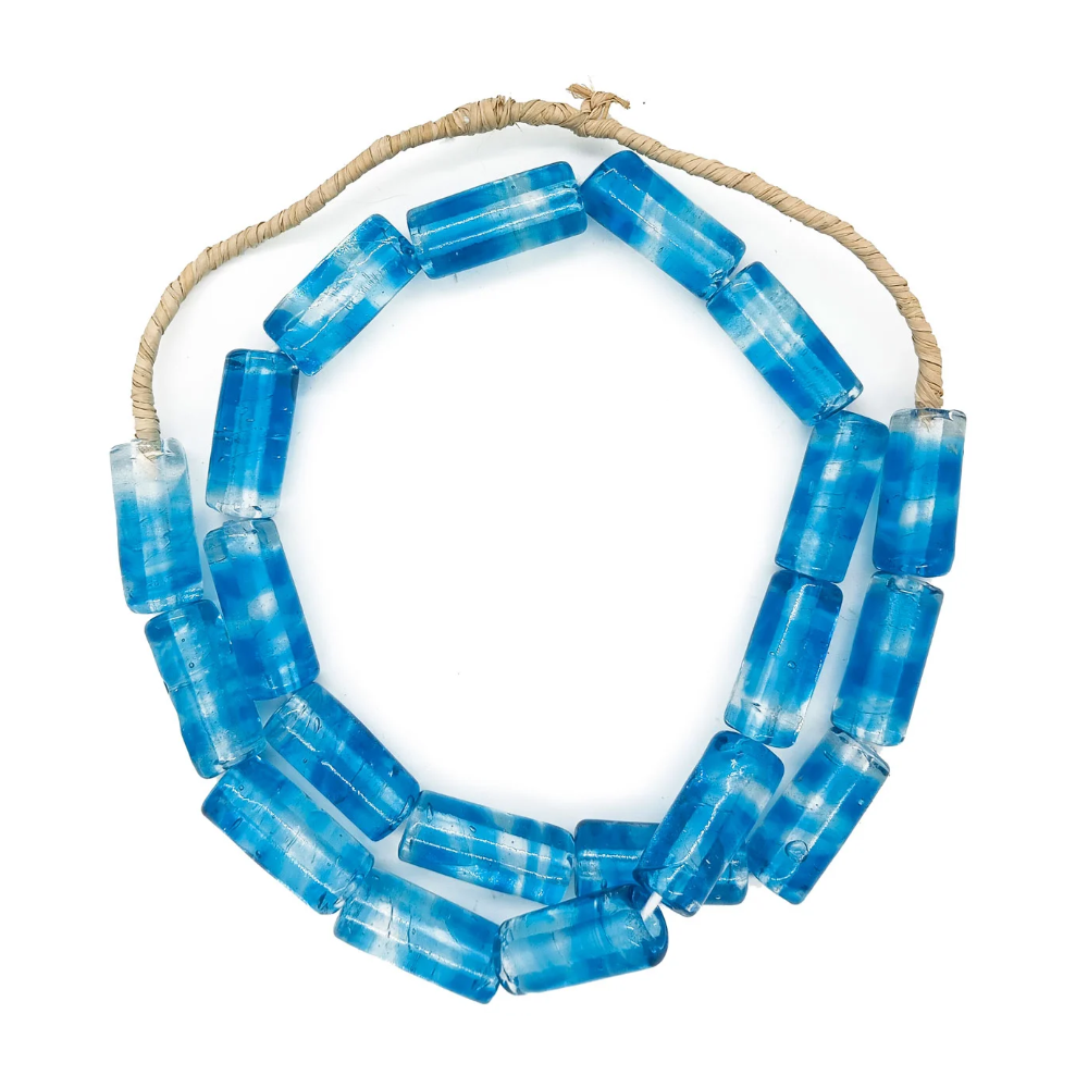 Guia Monjolo Em Firmas De Murano Candomblé Azul/Incolor M1