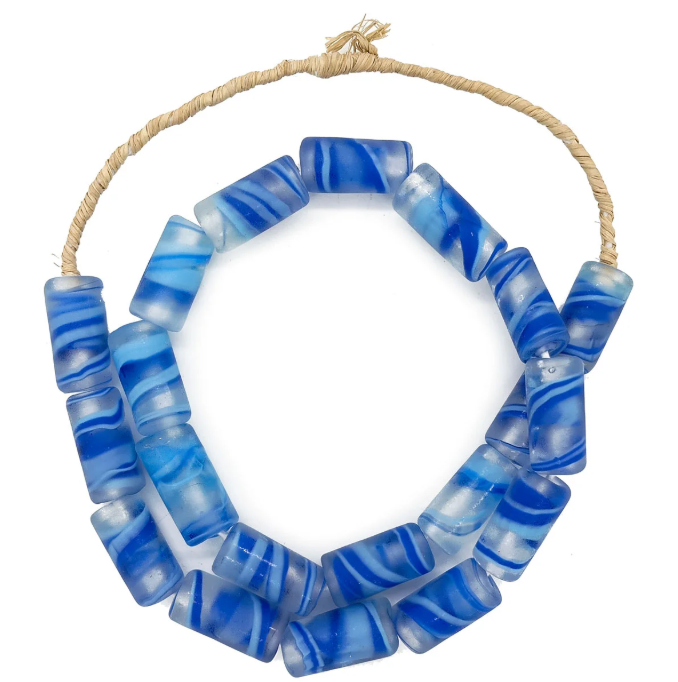 Guia Monjolo Em Firmas De Murano Candomblé Azul/Incolor M3