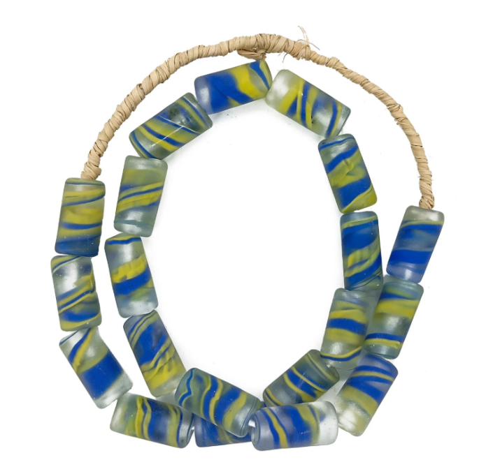 Guia Monjolo Em Firmas De Murano Candomblé Azul/Incolor M4