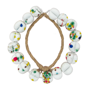 Guia Monjolo Em Firmas De Murano Candomblé Branco/Color M1