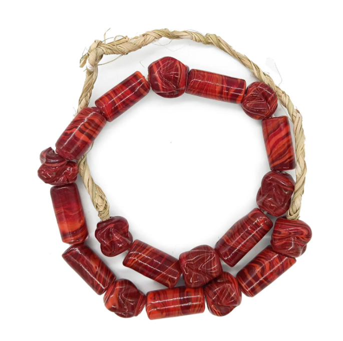 Guia Monjolo Em Firmas De Murano Candomblé Vermelho Escuro M1