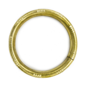 Idé Riscado Grande Argola Arco De Metal Pulseira Dourado