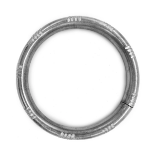 Idé Riscado Grande Argola Arco De Metal Pulseira Prata