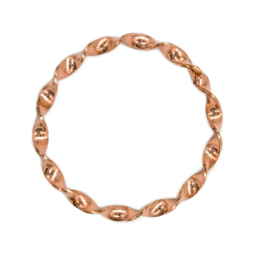 Idé Torcido Grande Argola Arco De Metal Pulseira Cobre