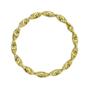 Idé Torcido Grande Argola Arco De Metal Pulseira Dourado