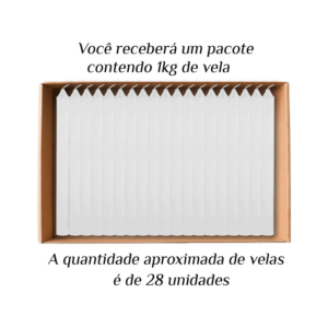 KIT 28 Velas Palito De Parafina 1Kg Branco