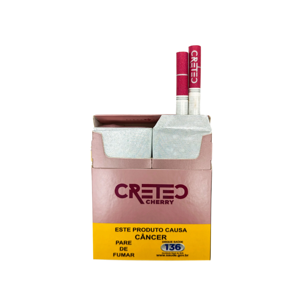 Maço Cigarro Cretec 20Un Rosa Cherry Cereja - Imagem 2