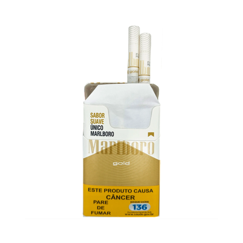 Maço Cigarro Marlboro Gold 20Un Suave - Imagem 2
