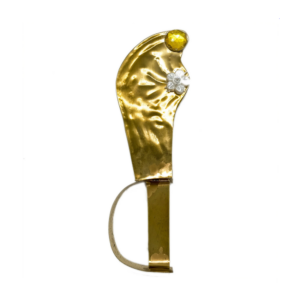 Mini Adaga Espada Alforge P/ Assentamento Oxum Dourado