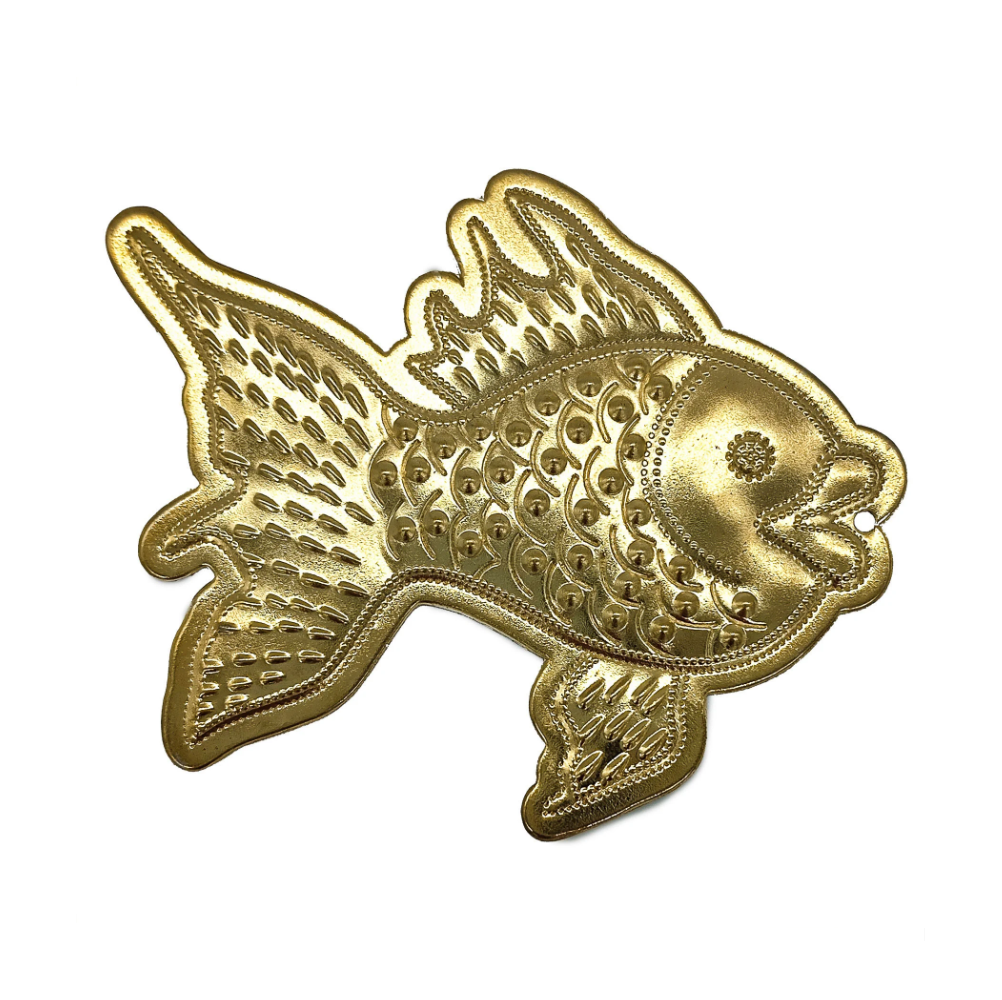 Mini Peixe Dourado De Metal Ferramenta P/ Assentamento Oxum