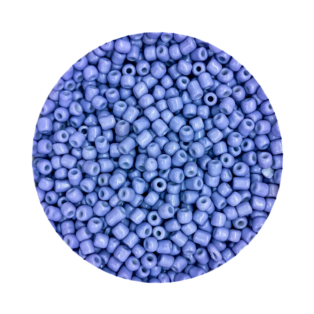 Pacote 100G Conta De Missanga Leitosa Azul Claro