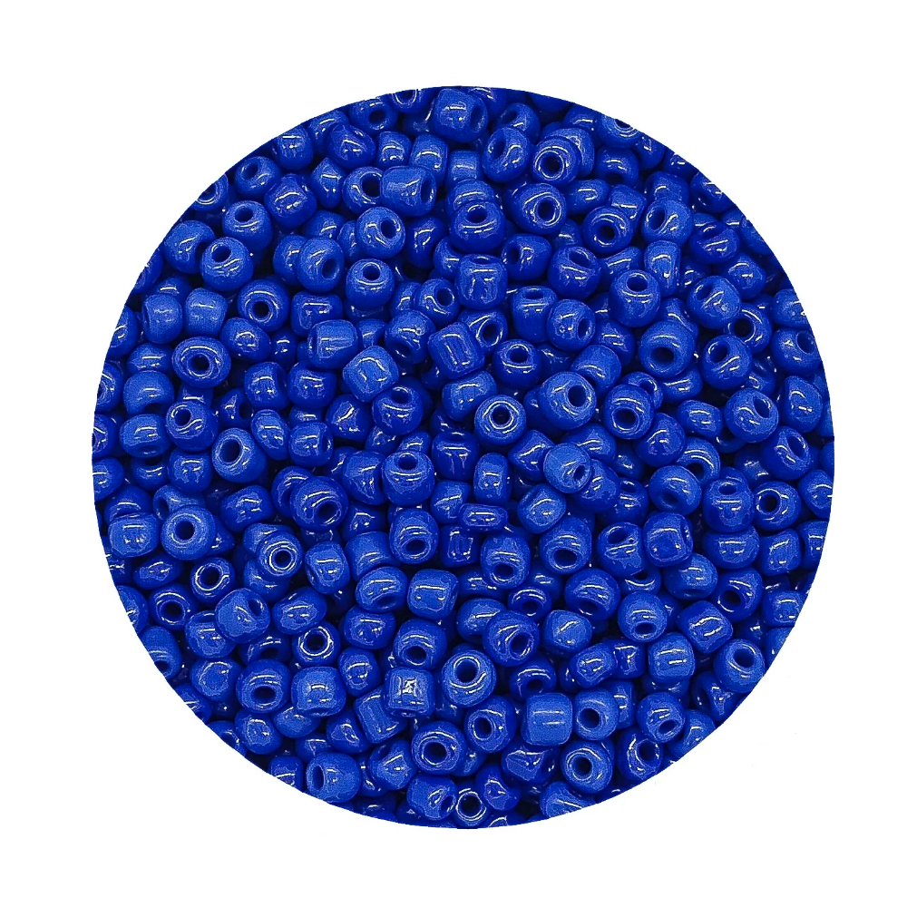 Pacote 100G Conta De Missanga Leitosa Azul Marinho