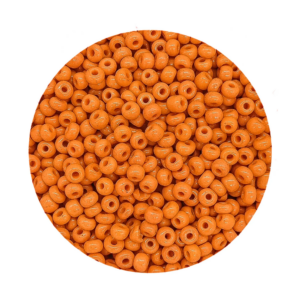 Pacote 100G Conta De Missanga Leitosa Laranja